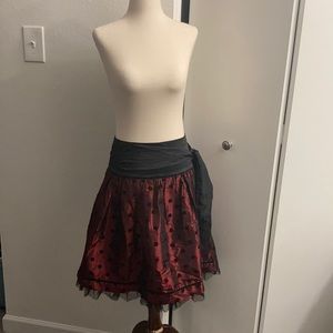 Diviine ModesTee Red and Black Skirt